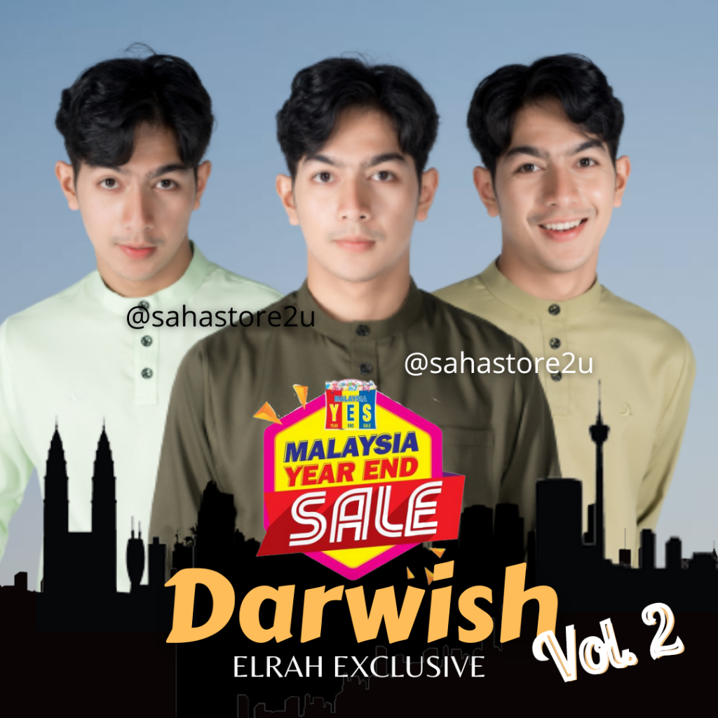 Kurta Darwish Vol2 Elrah Exclusive BAJU RAYA Emerald Mint Green Soft
