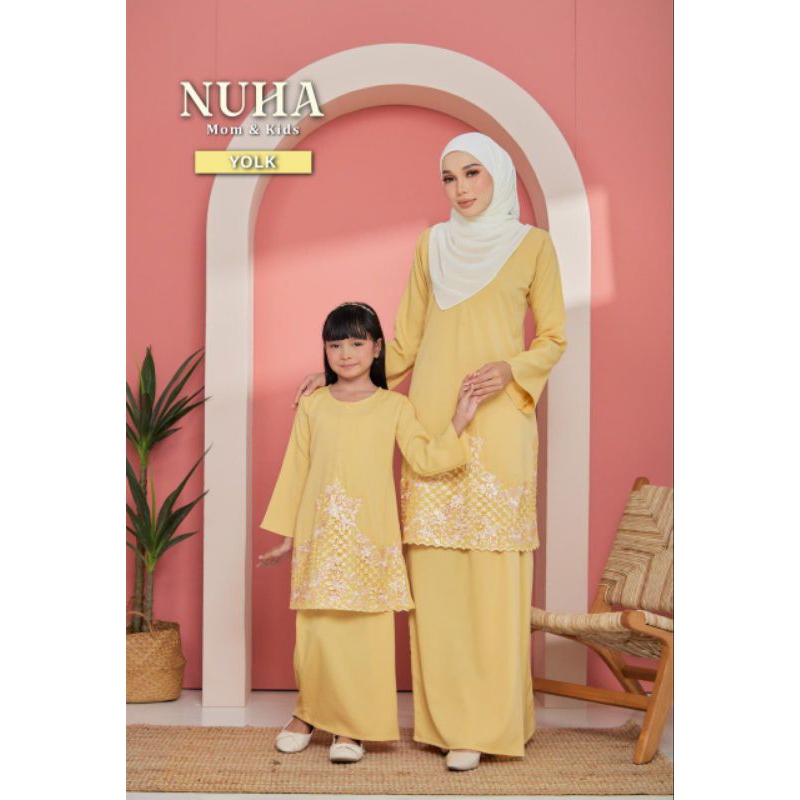 BAJU RAYA KIDS VIRAL 2024🌼NUHA KIDS BY ADEL🌼LACE KURUNG PESAK KANAK