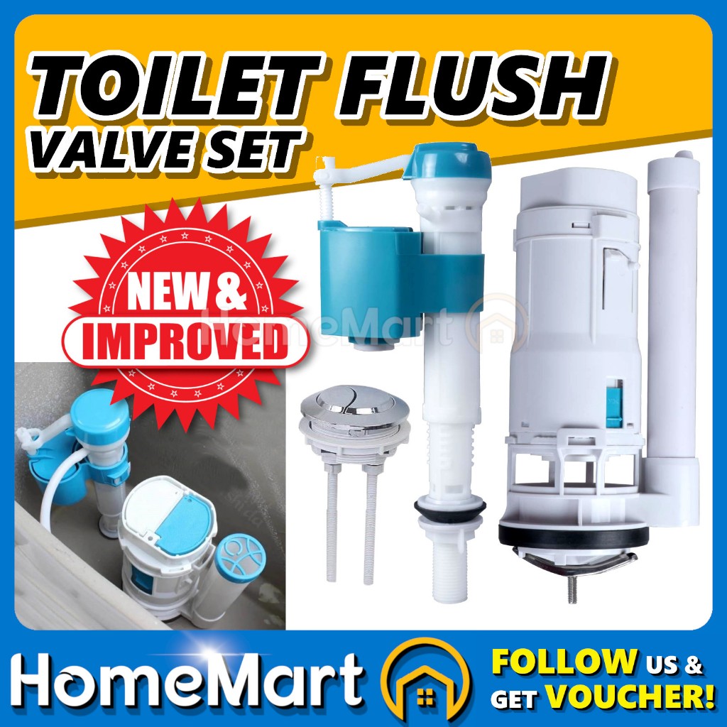 Flush Toilet Flush Set Pam Tandas Flush Duduk Toilet Flush Valve 馬桶水箱配件 Toilet Flushing Parts