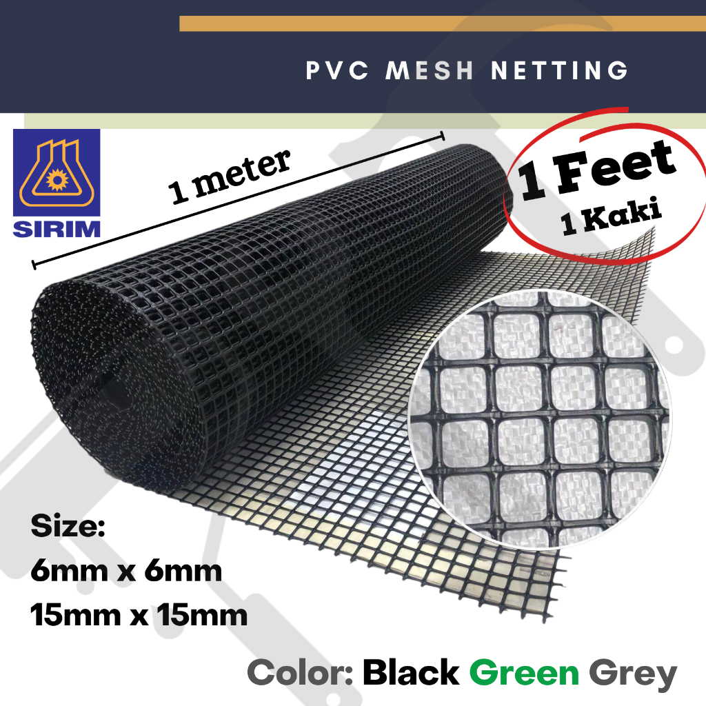 [Sell in Feet] SIRIM HDPE Heavy Duty PVC Mesh Fencing Netting Dawai ...