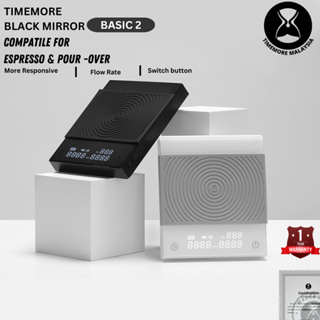 TIMEMORE New Upgrade Black Mirror Basic+ Smart Digital Scale Built-in Auto  Timer Pour Over Espresso