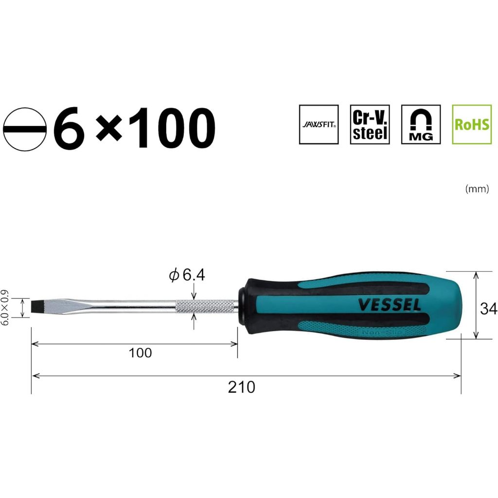 VESSEL MEGADORA 900SERIES Standard JIS Tip Screwdrivers Made In Japan