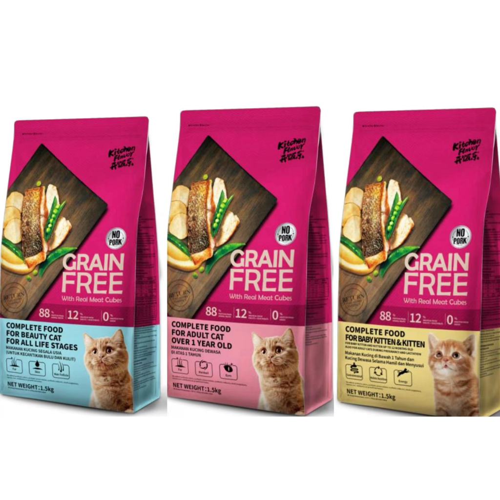 Kitchen Flavor 1.5kg Grain Free Cat Food Shopee Malaysia