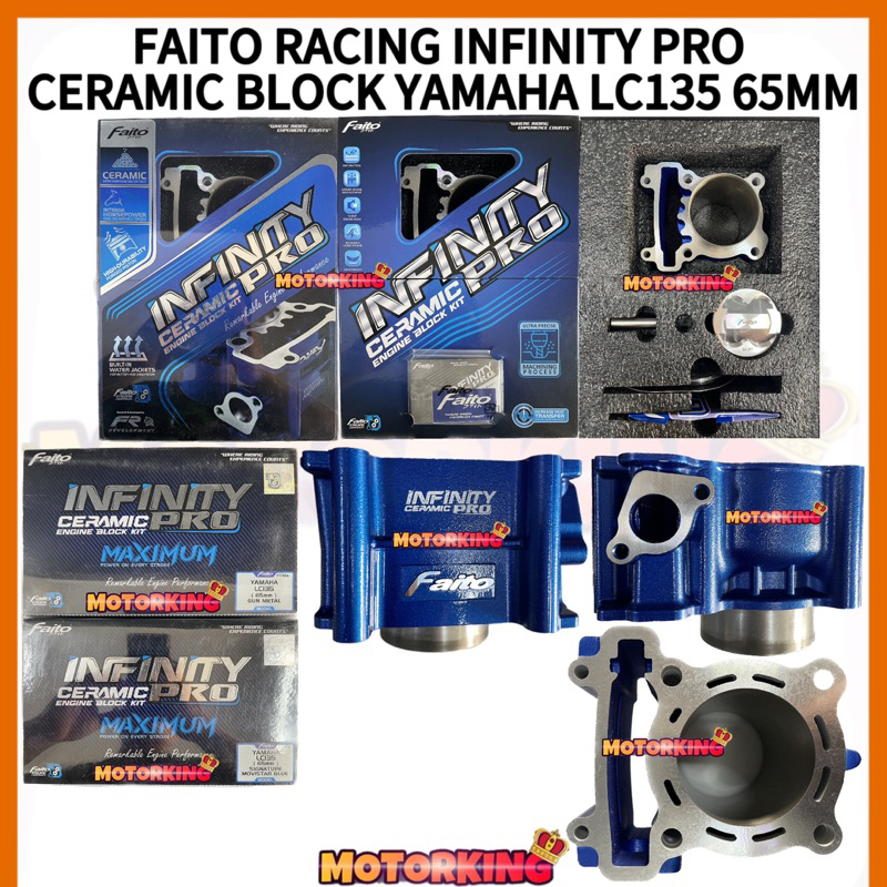 FAITO RACING INFINITY PRO CERAMIC BLOCK SET YAMAHA LC135 65MM FULL SET ...