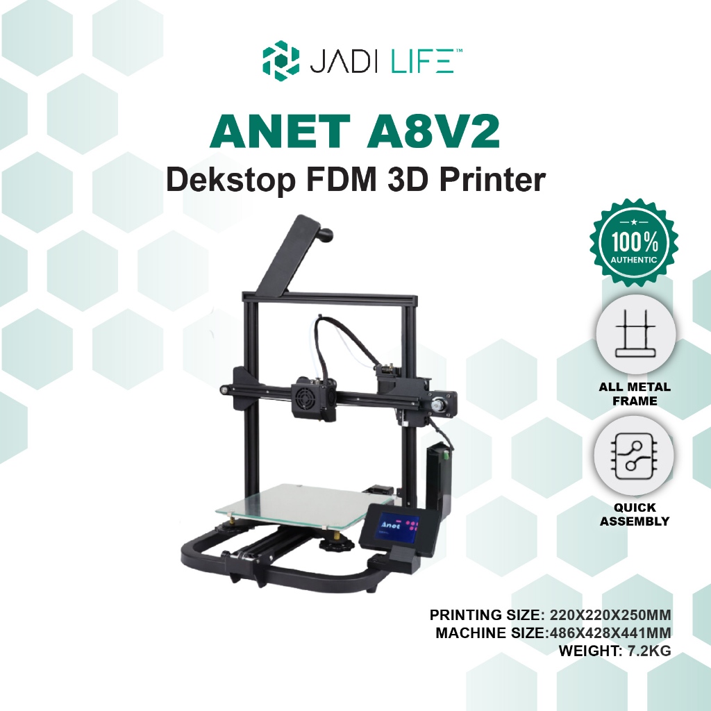 Anet A8 V2 High Precision 3D Printer | Shopee Malaysia
