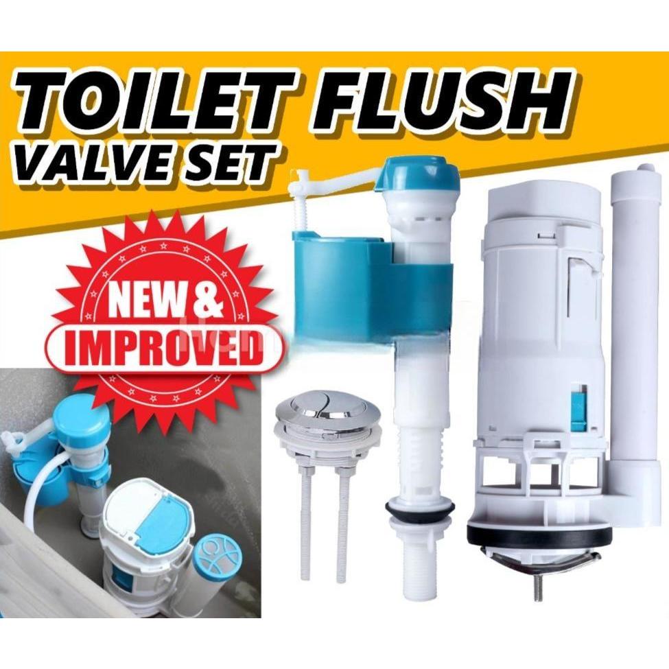 Flush Toilet Flush Set Pam Tandas Flush Duduk Toilet Flush Valve 馬桶水箱配件 ...