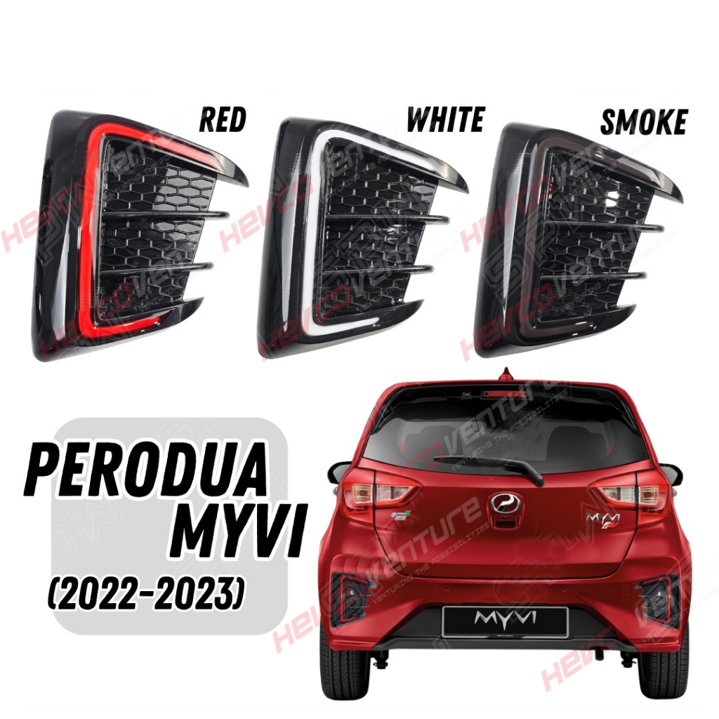 PERODUA MYVI 2023-PRESENT V2 REAR BUMPER REFLECTOR LED SET | Shopee ...