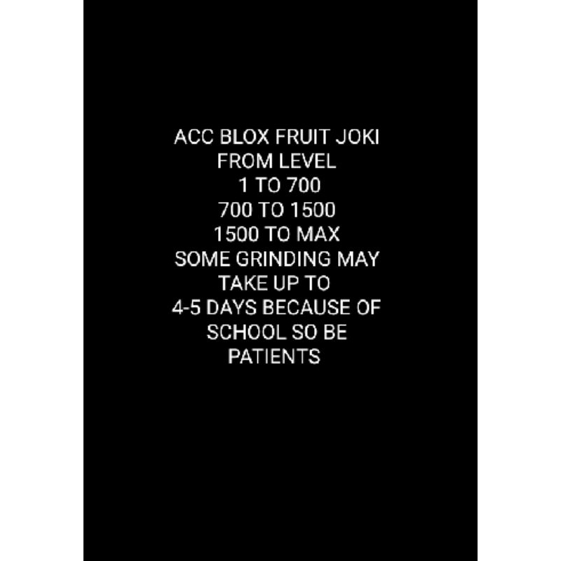 ACC BLOX FRUIT JOKI! Shopee Malaysia