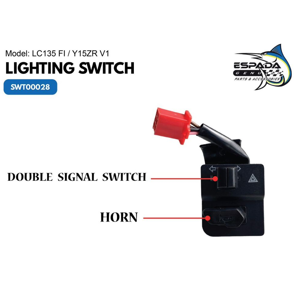 Y15 V1 / LC135 FI V8 ESPADA HEAD LAMP SWITCH & LIGHTING SWITCH COMP