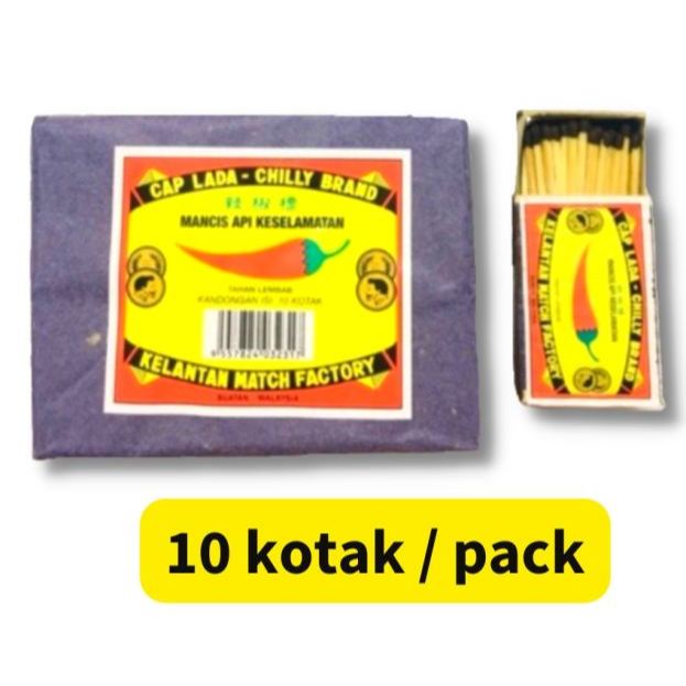 Mancis Kayu Api Cap Lada Chilly Brand Matches 10 Kotak Pkt Shopee Malaysia 1810