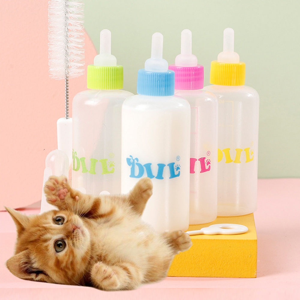 【7in1】Pet Nursing Bottle Puppy Kitten Nursing Feeding Milk Bottle Kit Dog Cat Milk Feeder Kucing