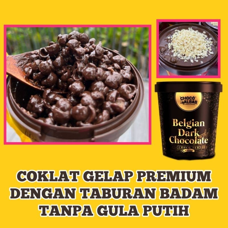 ChocoAlbab Belgian Dark Chocolate cocojar Premium 260g | Shopee Malaysia