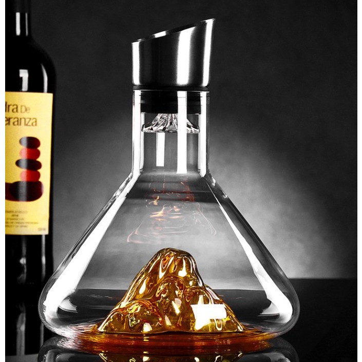 Wine Decanter Stainless Steel Breath Aerator Lead Free GlassWare