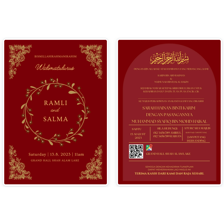 Kad Kahwin Murah PERCUMA Sampul | Kad Jemputan | Wedding Card ...