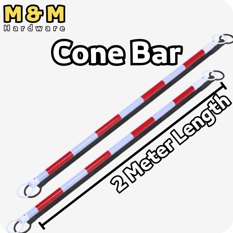 Fixed Cone Bar Red White 2 Meter Traffic Cone Bar Cone Rod | Shopee ...