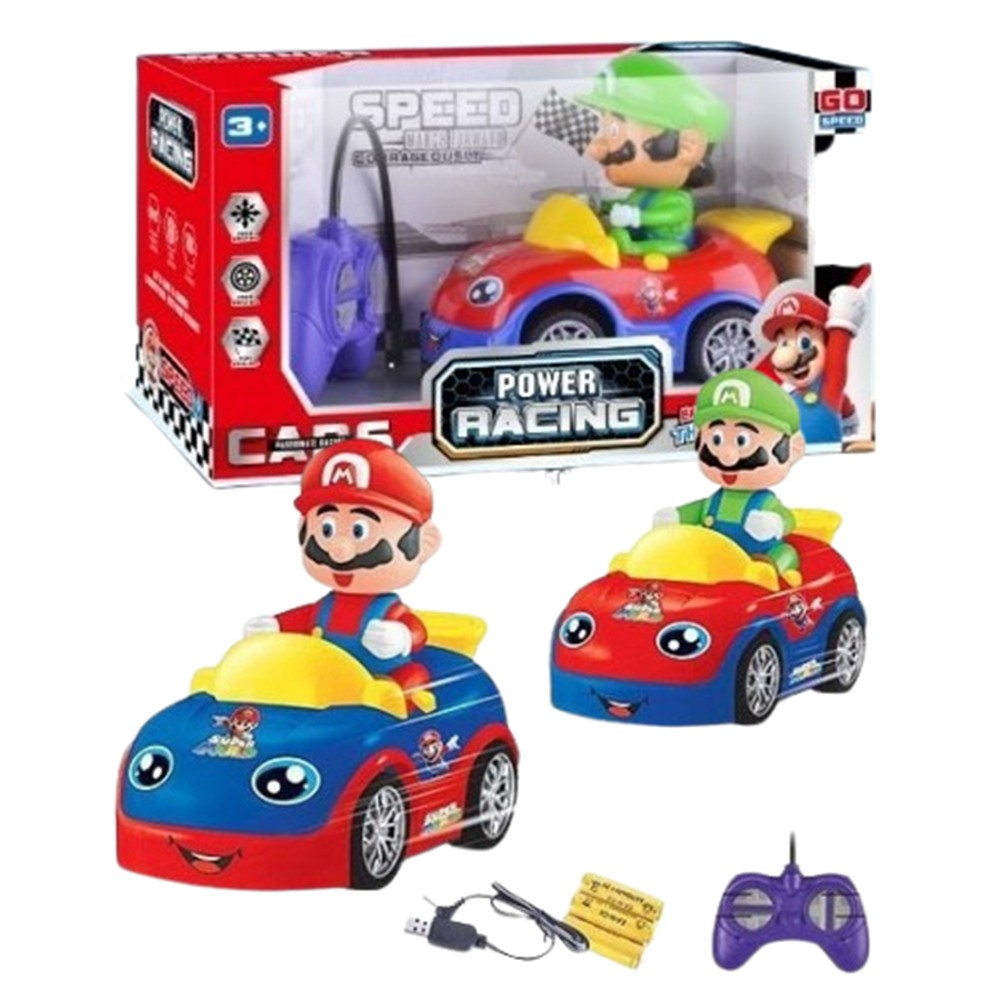 Battery Operated Super Mario Remote Control Racing Car Mario RC Kereta ...