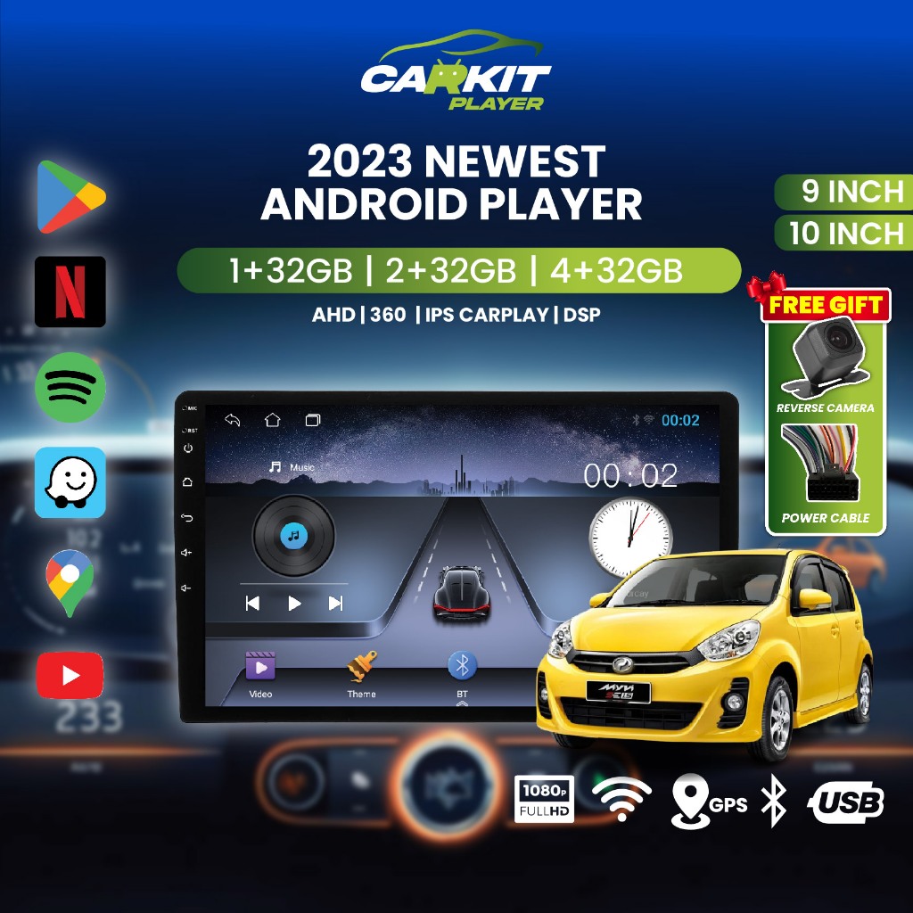 [FREE CAMERA] CAR KIT PLAYER Perodua Myvi Gen 2 20122014 Android