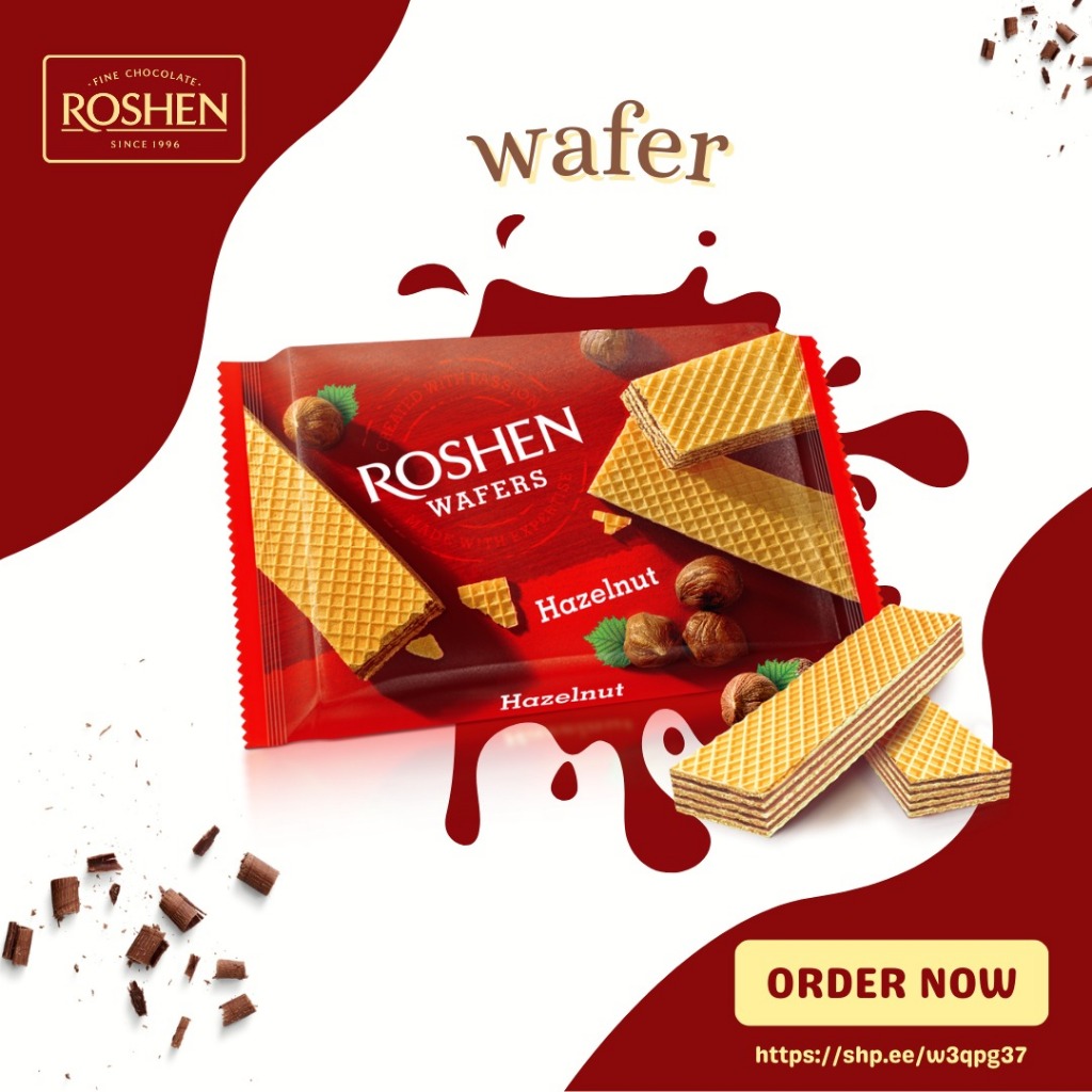 Roshen Wafers Hazelnut Wafer | Shopee Malaysia