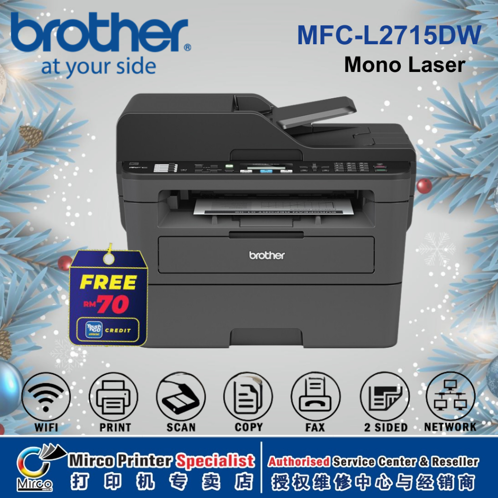 Brother MFC-L2715DW Mono Laser Printer(DUPLEX PRINTTING) | Shopee Malaysia