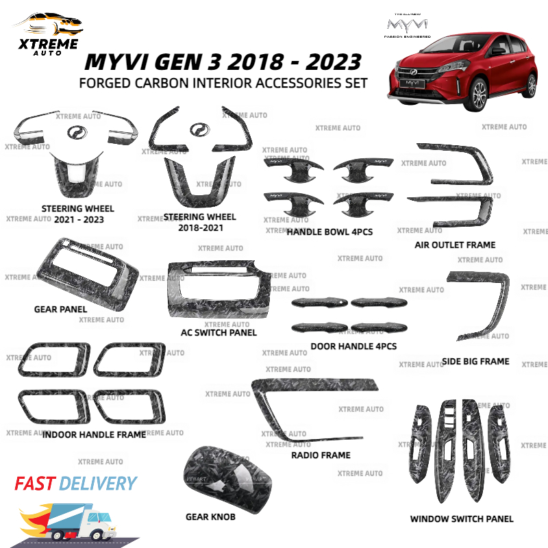 XTREME AUTO perodua myvi gen3 Fl 20182024 Carbon fiber interior