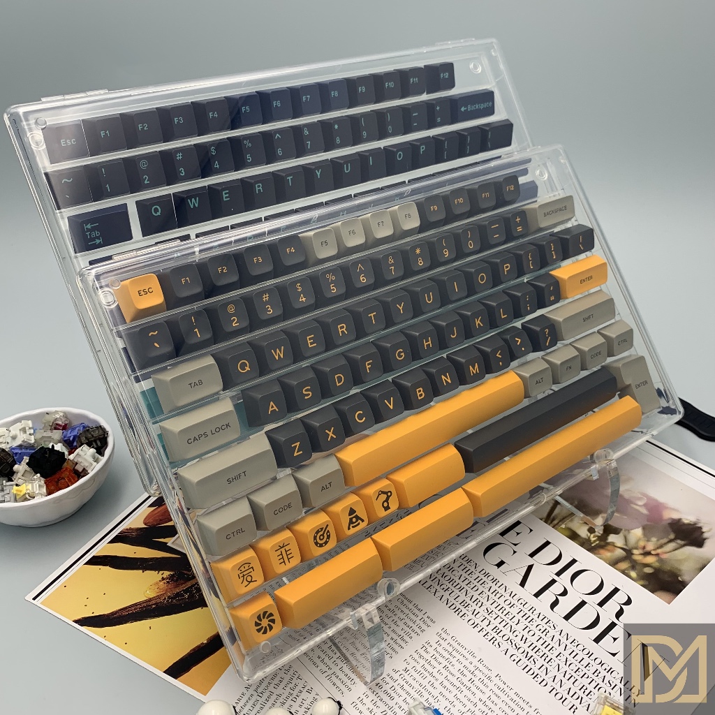 [LOCAL STOCK] Keycap Storage Box 104 pieces Keycaps Acrylic Cover ...