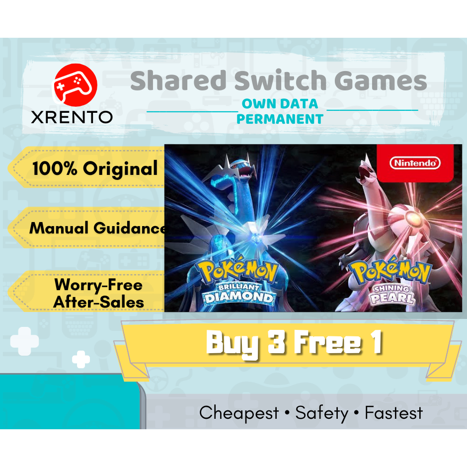 ⚡Buy 3 Free 1⚡Nintendo Switch Games Digital Download Pokemon Brillant