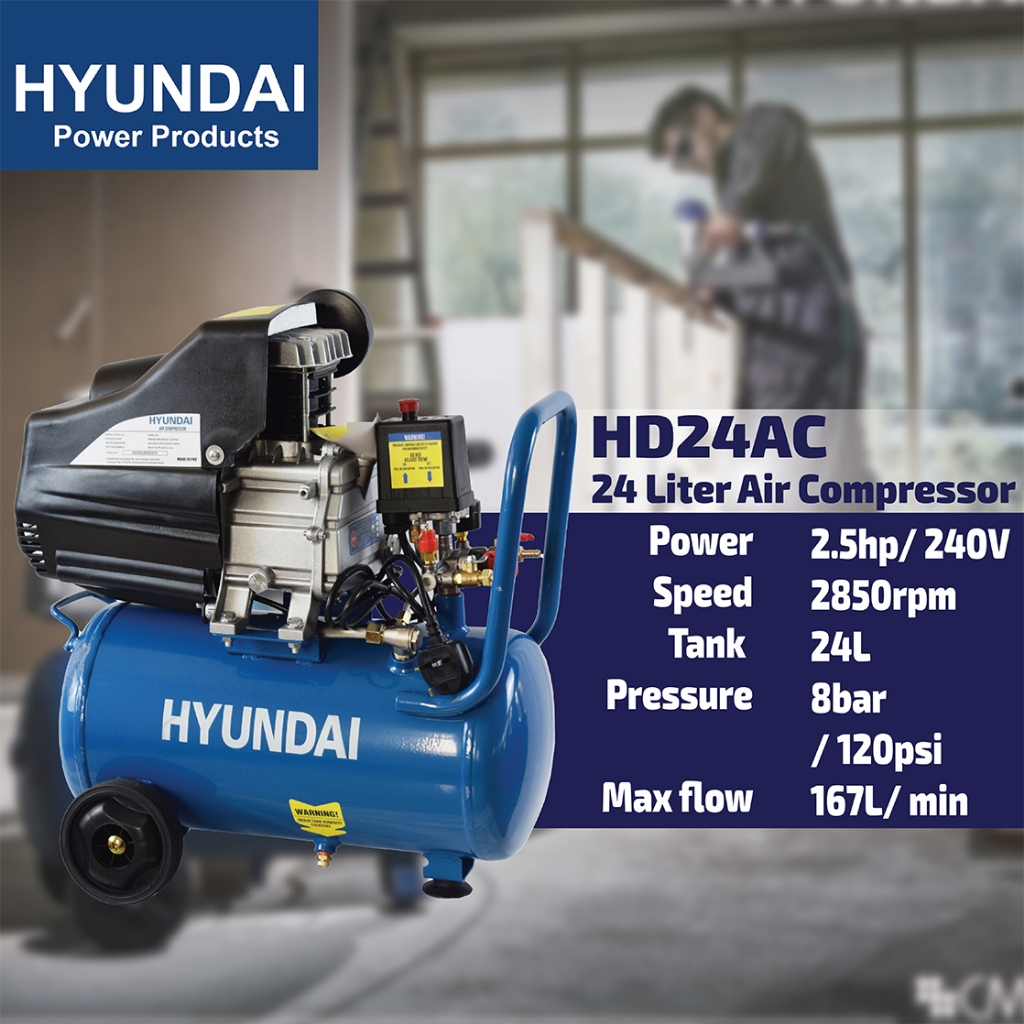 HYUNDAI 24 LITER AIR COMPRESSOR HD24AC | Shopee Malaysia