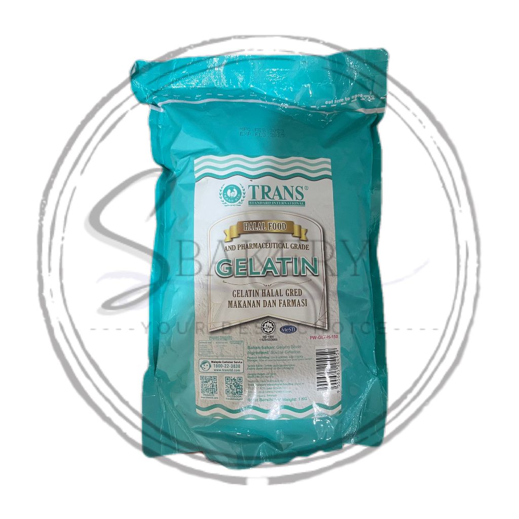 【OFFER!!!CLEARANCE STOCK】TRANS GELATIN/GELATIN HALAL GRED MAKANAN DAN