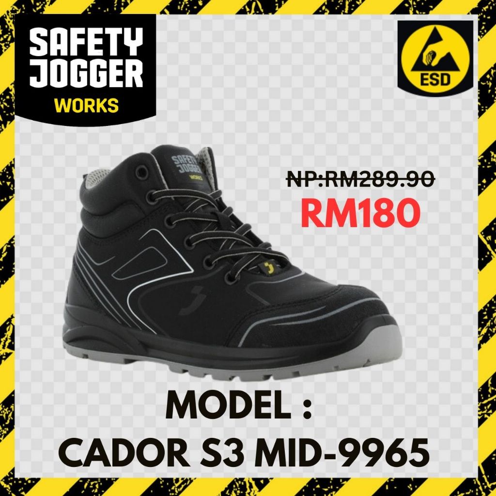 SAFETY JOGGER Cador S3 Mid With ESD Mid Cut Shoelace Safety Shoe (CADOR