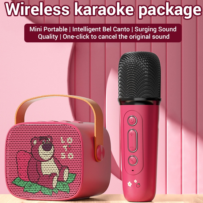 Portable Bluetooth Kids Karaoke Machine With Microphone Cartoon