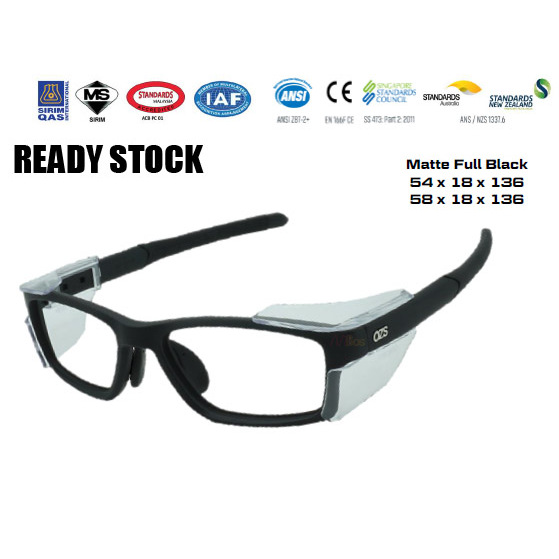 Original OZS warrior 202 Safety Glasses Sport Rx Frame Matte Black