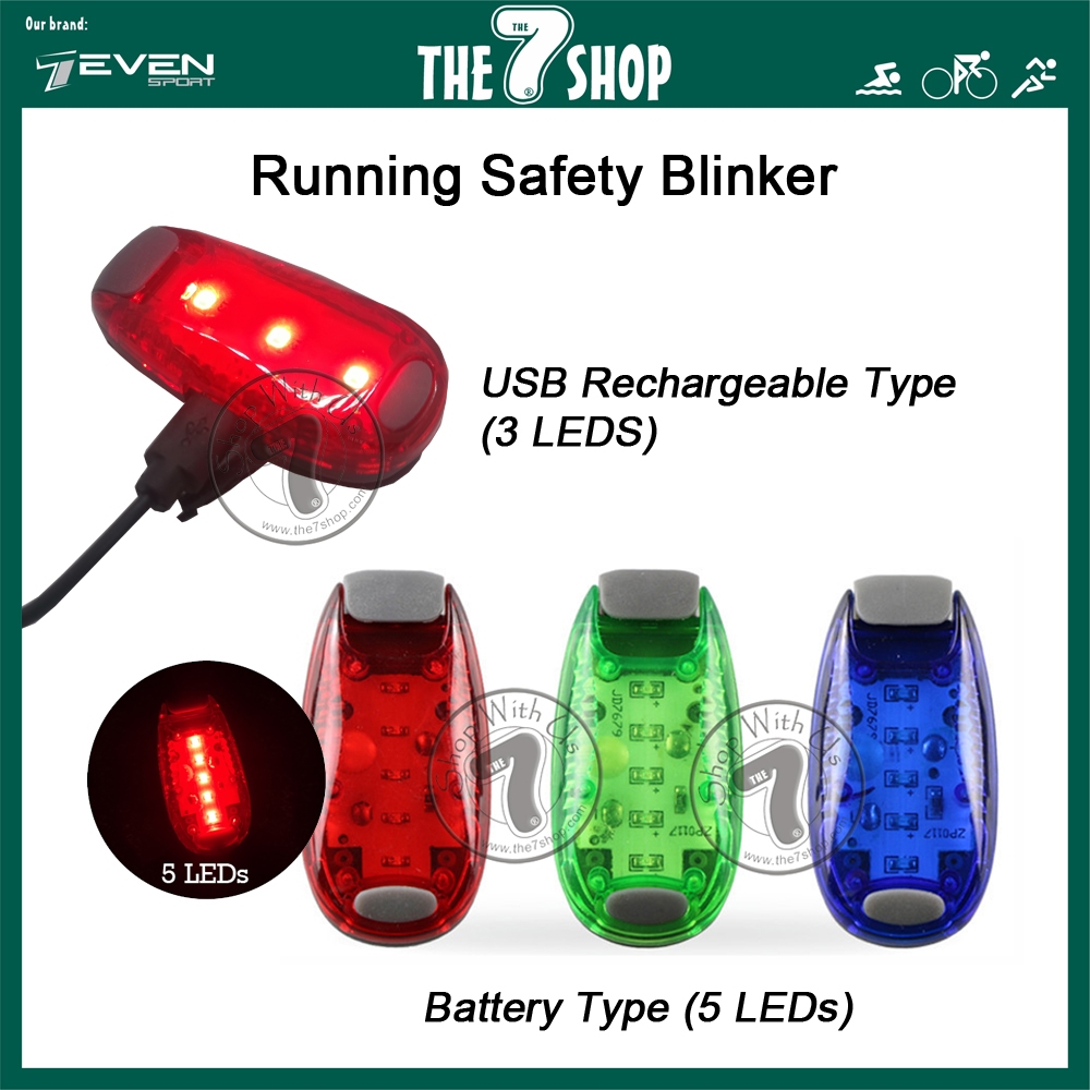 [RAYA] LED Running Blinker / USB LED Light with Clip & Velcro / Lampu