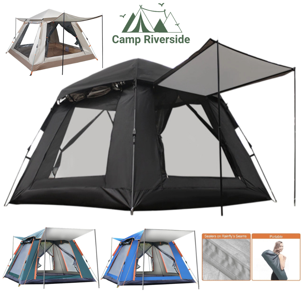 CAMPING  Hewolf Automatic Hexagonal Tent In Camel Brown - Review
