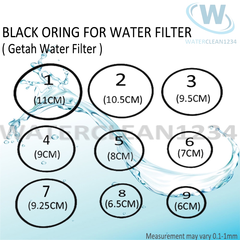 Black ORing Rubber Water Filter ( 9 size Available ) For Home Water