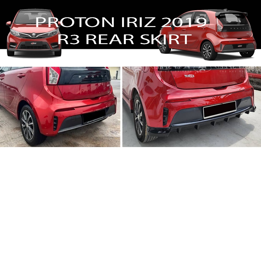 PROTON IRIZ 2019 FULL SET BODYKIT R3 STYLE FRONT SKIRT ,SIDE SKIRT ...