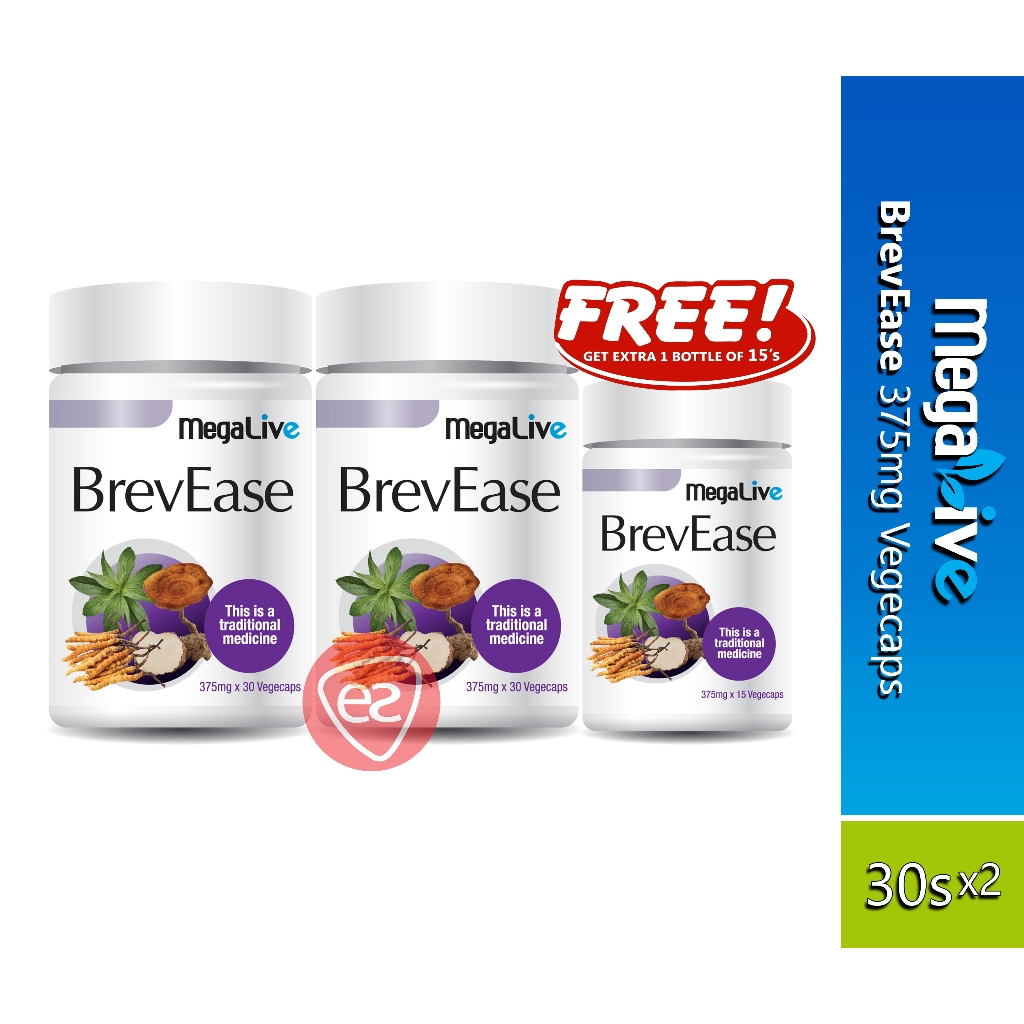 MegaLive BrevEase 375mg Vegecap (2 x 30s Free 15s) | Shopee Malaysia