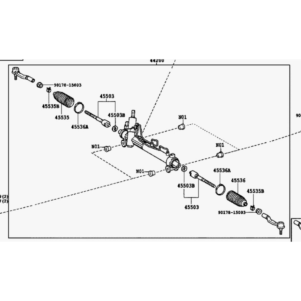 Toyota Original Power Steering Rack Camry Acv40/Acv41 Shopee Malaysia