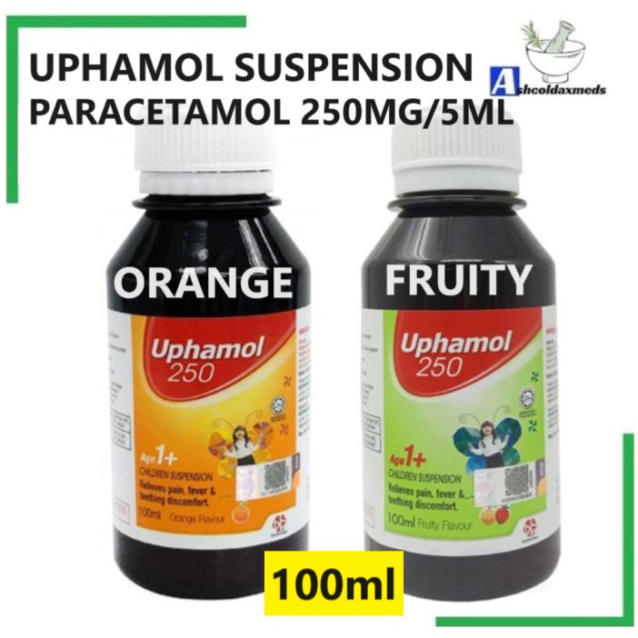 Uphamol Paracetamol Syrup Paracetamol 250mg/5ml Children Suspension ...