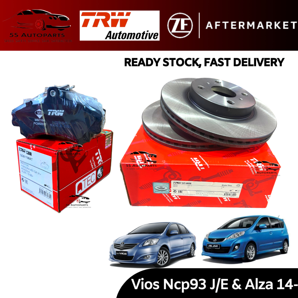 TRW Alza (2014) Facelift, Vios NCP93 J/E Spec Front (Depan) Disc Rotor