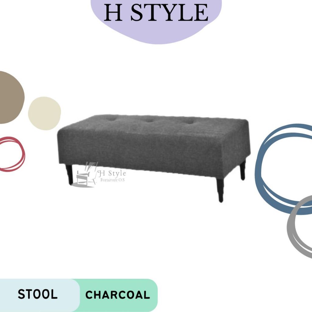 H STYLE Long Stool Bench Chair Fabric Sofa / Ottoman Living Room / Bedroom Shopee Malaysia