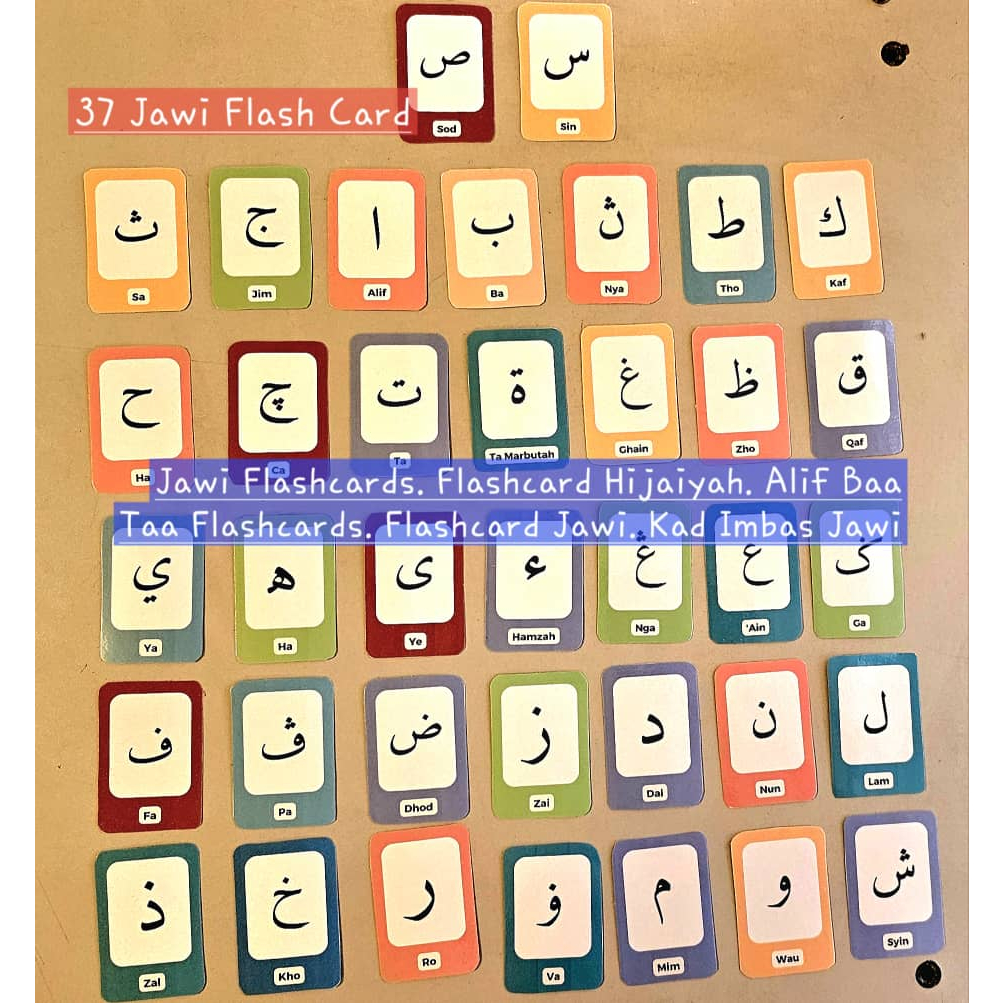 Flashcard Jawi. Kad Imbas Jawi (37pcs) Shopee Malaysia