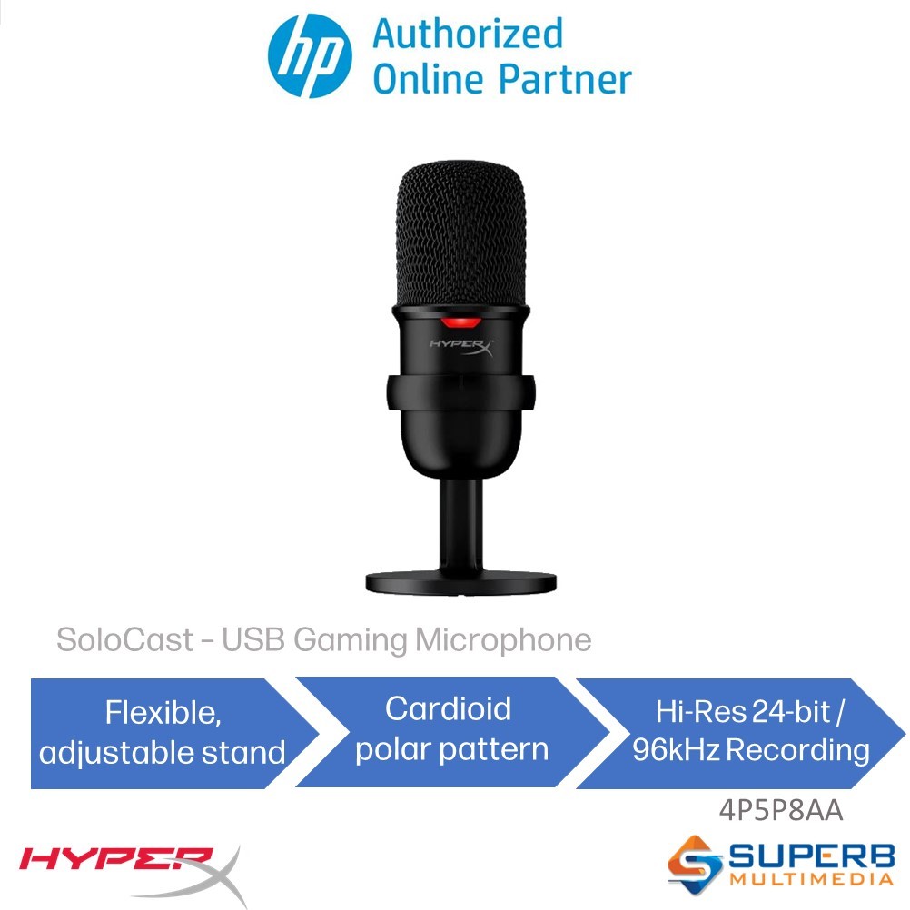 HyperX SoloCast - Plug N Play USB Microphone 