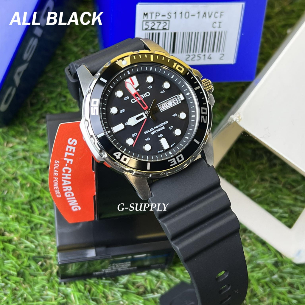 Solar Powered ) Original Casio MTP-S110-1A MTP-S110-1AV MTP