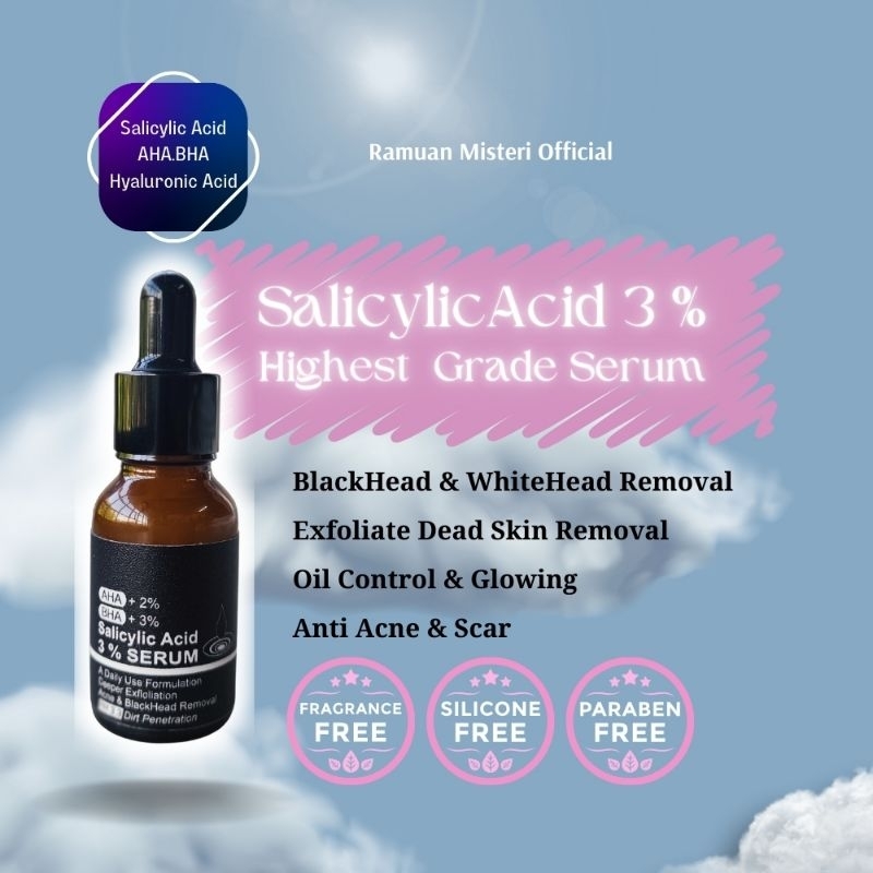 Exfoliate Max Salicylic Acid 3% Serum(AHA.BHA) Superb Removal Blackhead ...