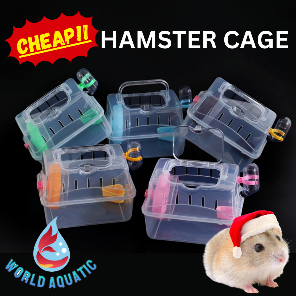 Image showcasing CHEAP HAMSTER CAGE MY (23*17*17CM) Color Transparent Top Cage Travel ...