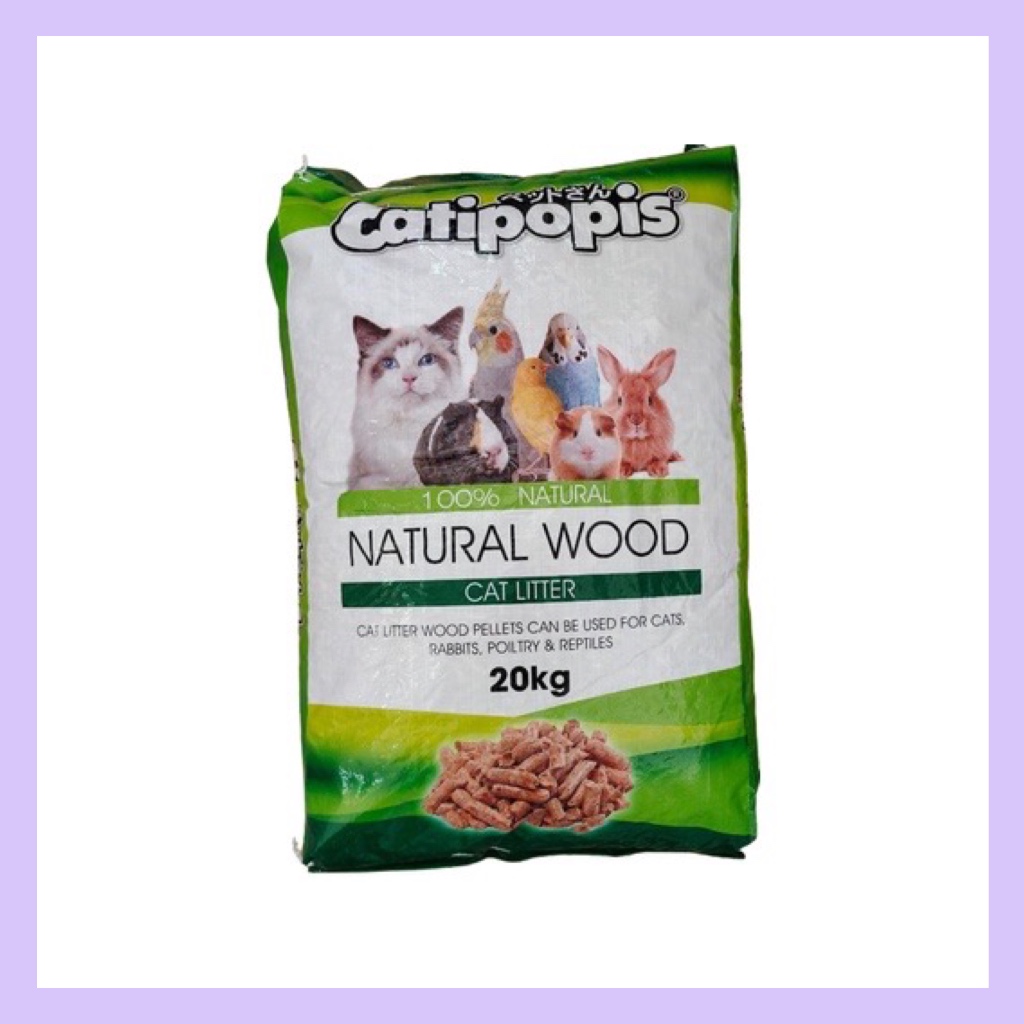 Catipopis Pinewood Cat Litter 20kg Shopee Malaysia