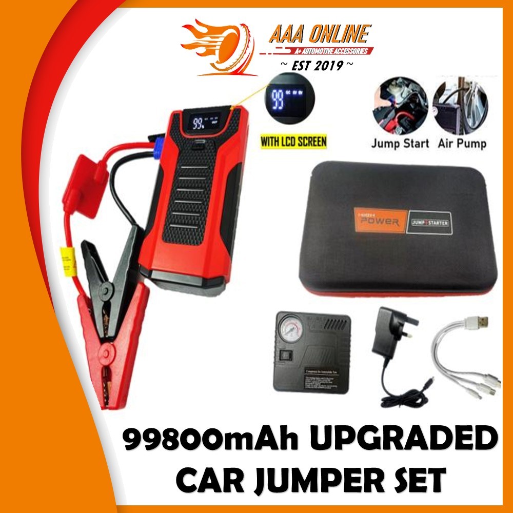 99800mAh Car PowerBank With LED Display Upgraded Jump Starter Car