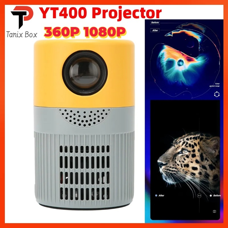 YT400 Mini Projector Pocket Native 360P LCD Video Movie Multimedia Home