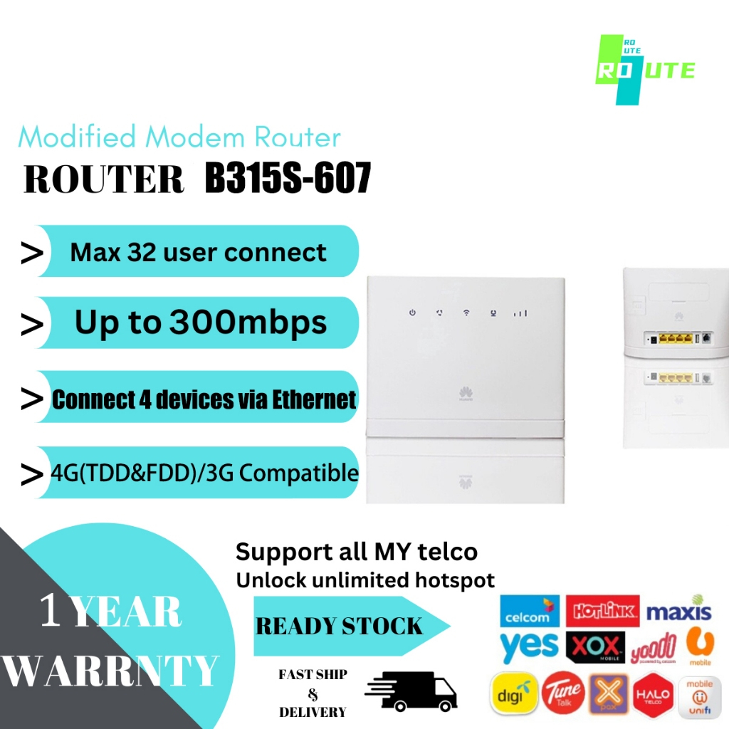 (MODIFIED)B315s 607/ B310AS-852 4G LET Router Wireless Modified ...