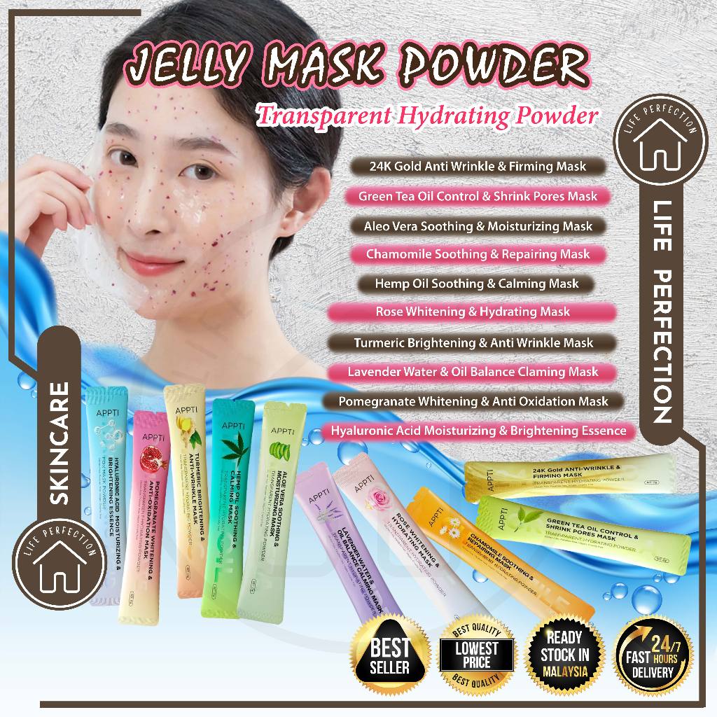 Jelly Mask Skincare DIY Spa Rose Hyaluronic Acid Hydro Jelly Facial